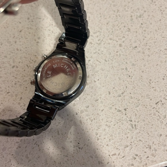 MICHELE Tahitian Black Ceramic/ Diamond Watch - Picture 9 of 11